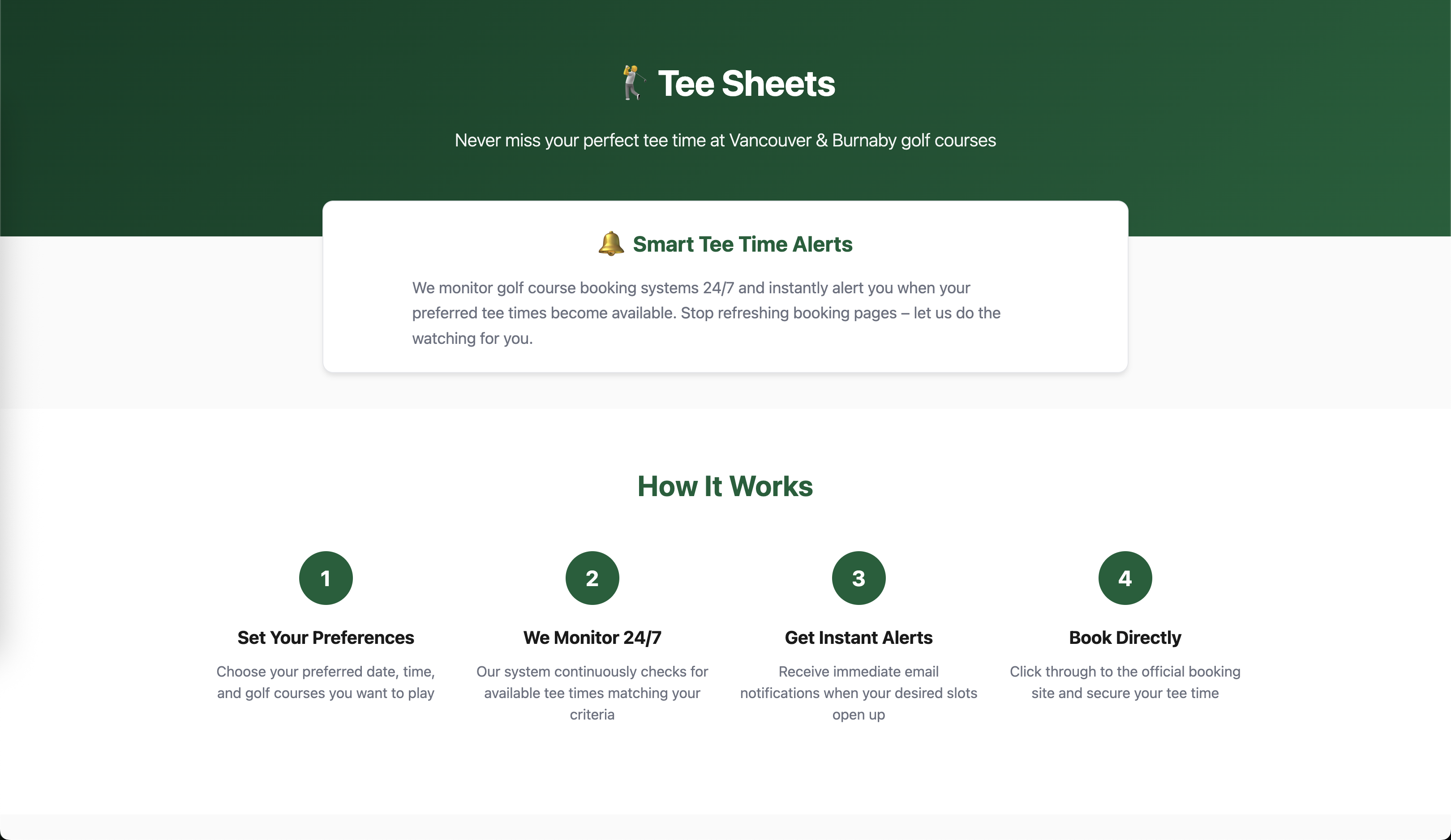 Tee Sheets